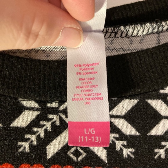 Ugly Christmas Sweatshirt Reindeer Fair Isle-Style Large EUC - Picture 7 of 8